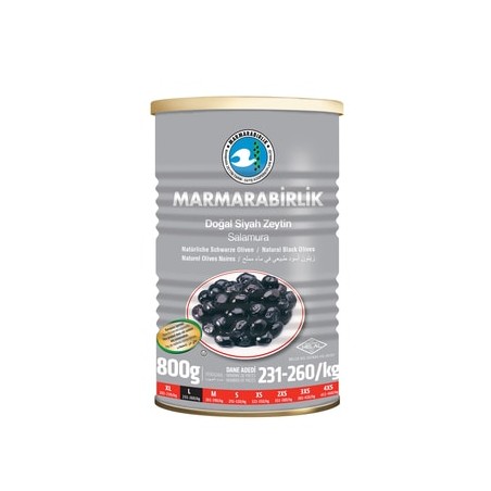 Natural Black Olives L /Dogal Siyaz Zeytin 800g