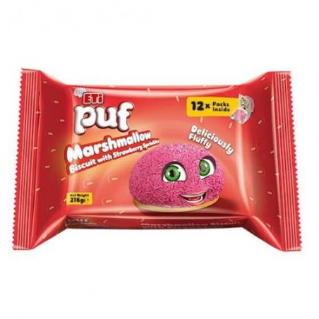 Marshmallow Biscuit with Strawberry Sprinkles 12 pack